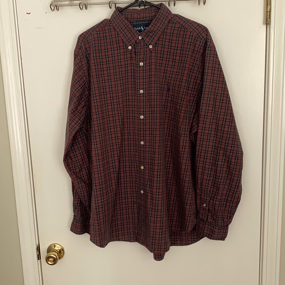 Polo long sleeve button down. XL